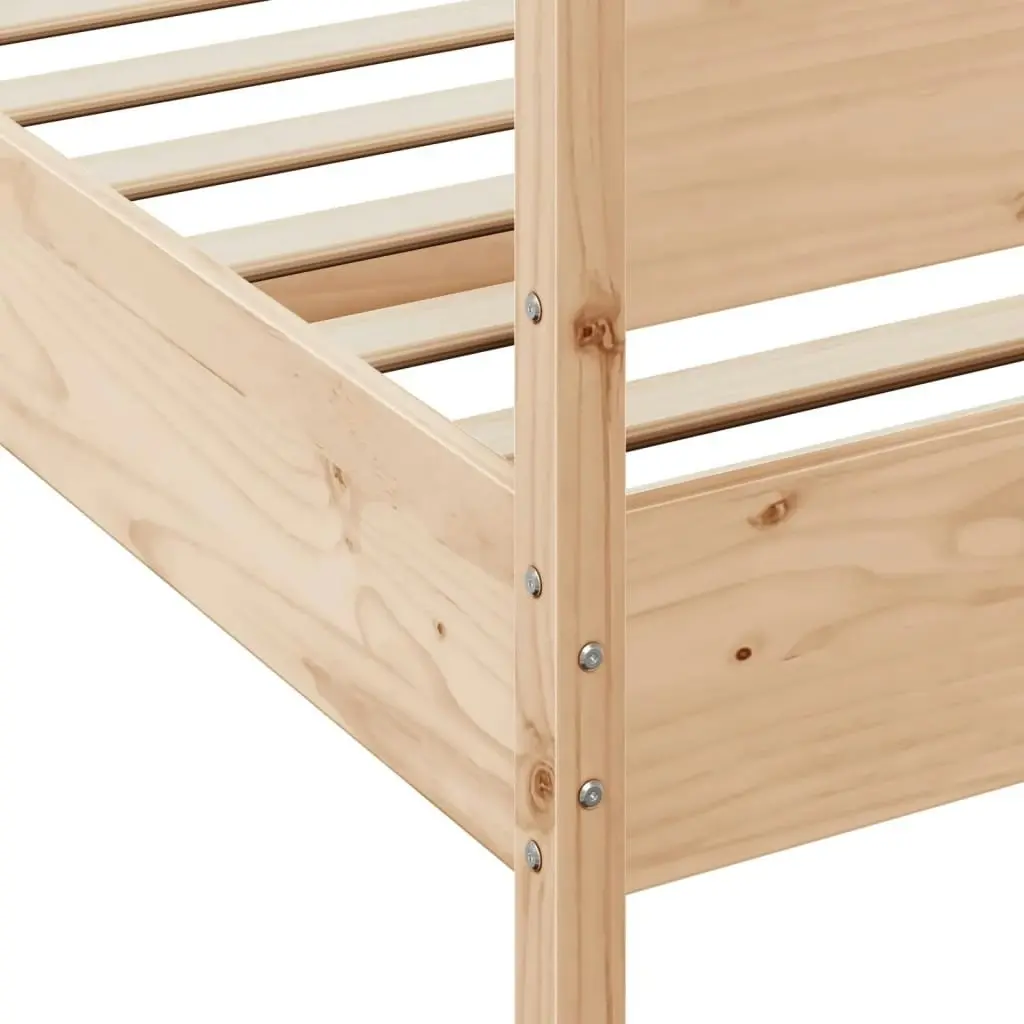 Bed Frame without Mattress 183x203 cm King Solid Wood Pine 3216372