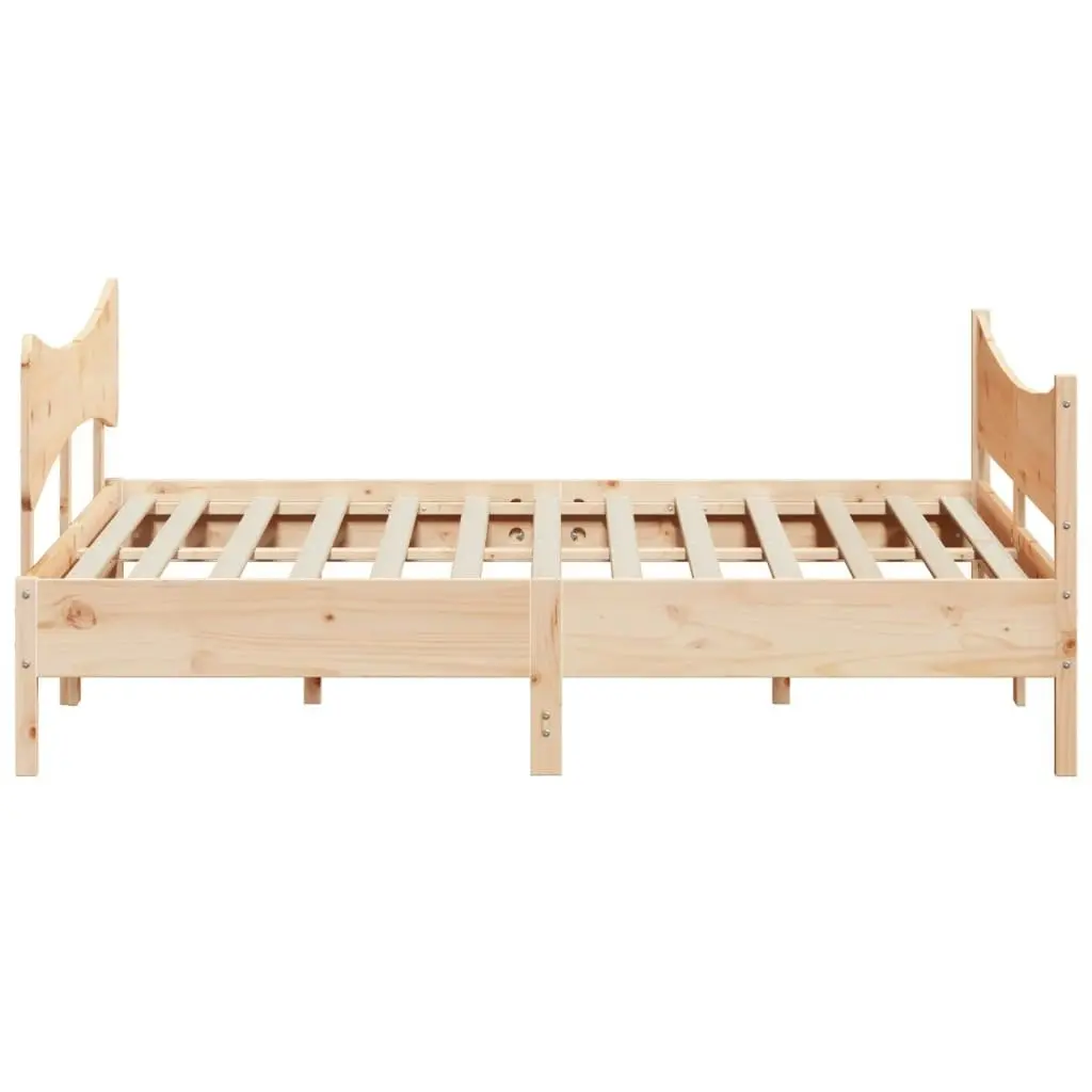 Bed Frame without Mattress 183x203 cm King Solid Wood Pine 3216372