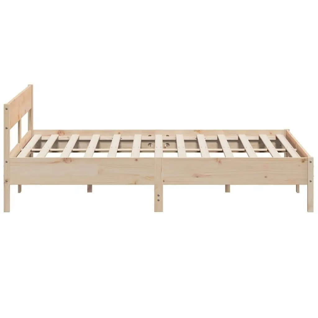 Bed Frame without Mattress 183x203 cm King Solid Wood Pine 3216212