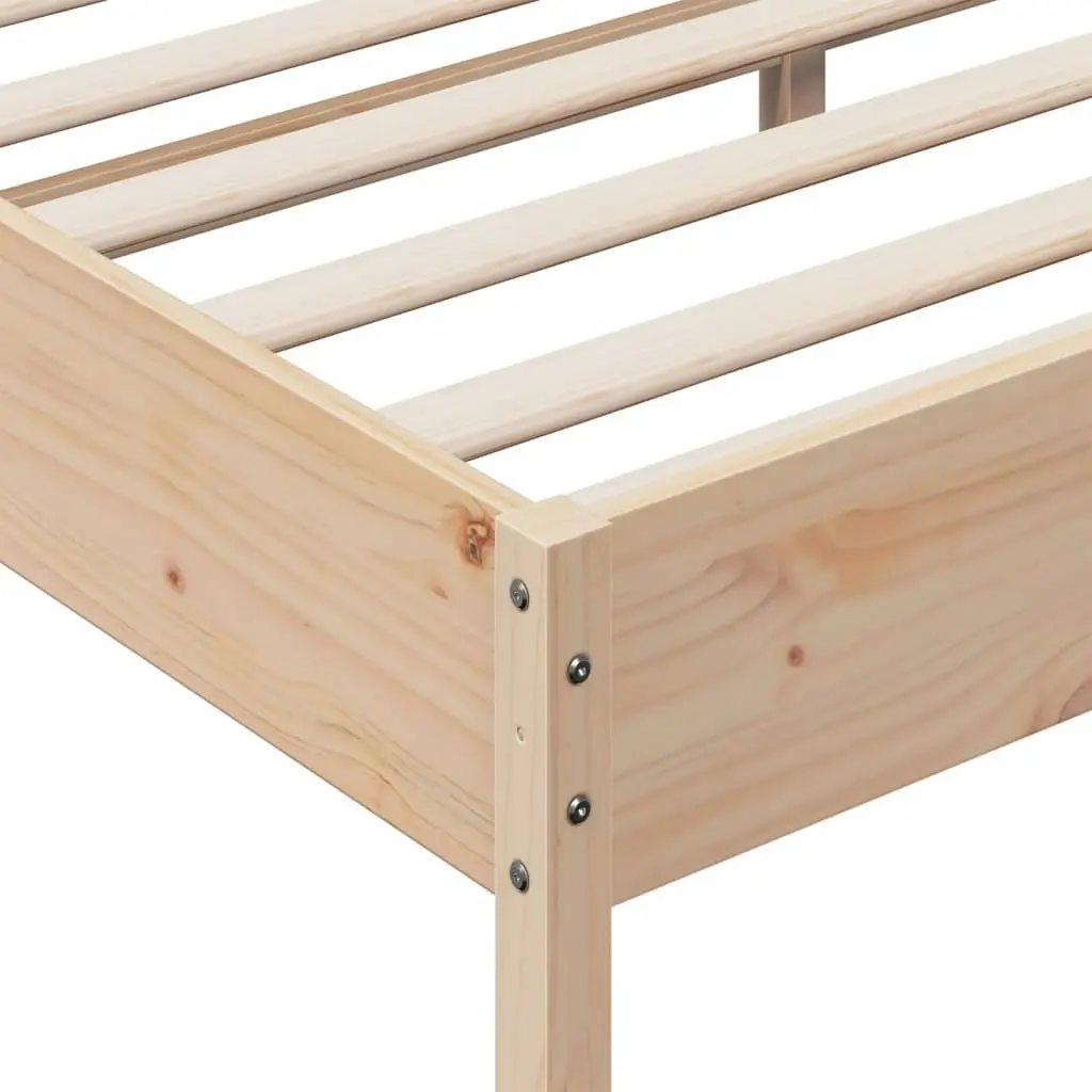 Bed Frame without Mattress 183x203 cm King Solid Wood Pine 3216212