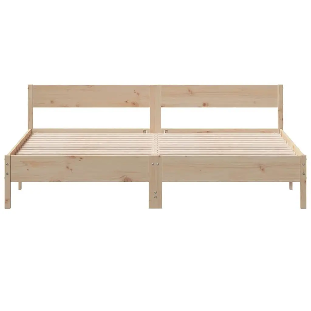 Bed Frame without Mattress 183x203 cm King Solid Wood Pine 3216212