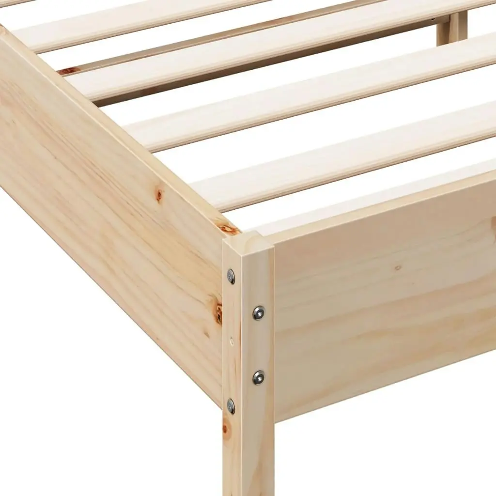 Bed Frame with Headboard 183x203 cm King Size Solid Wood Pine 3216203