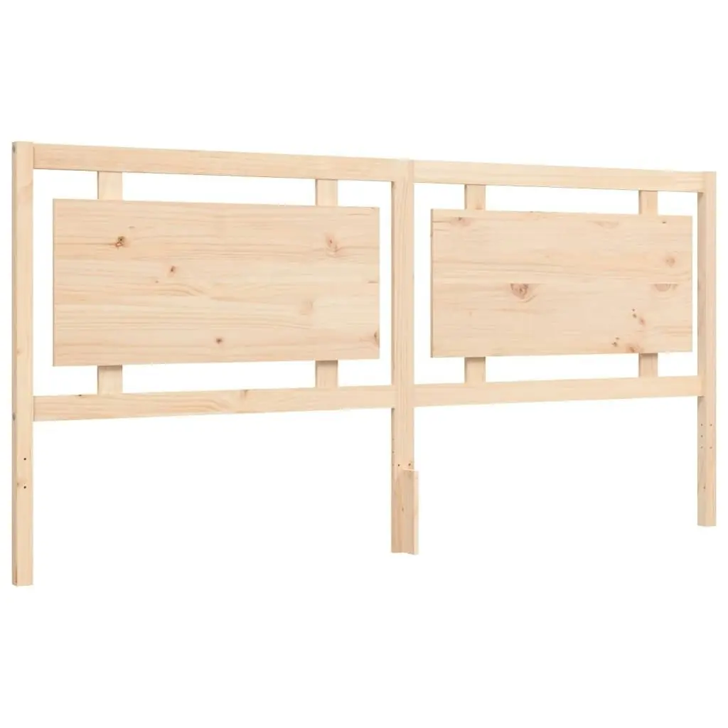 Bed Frame with Headboard 183x203 cm King Solid Wood 3192181