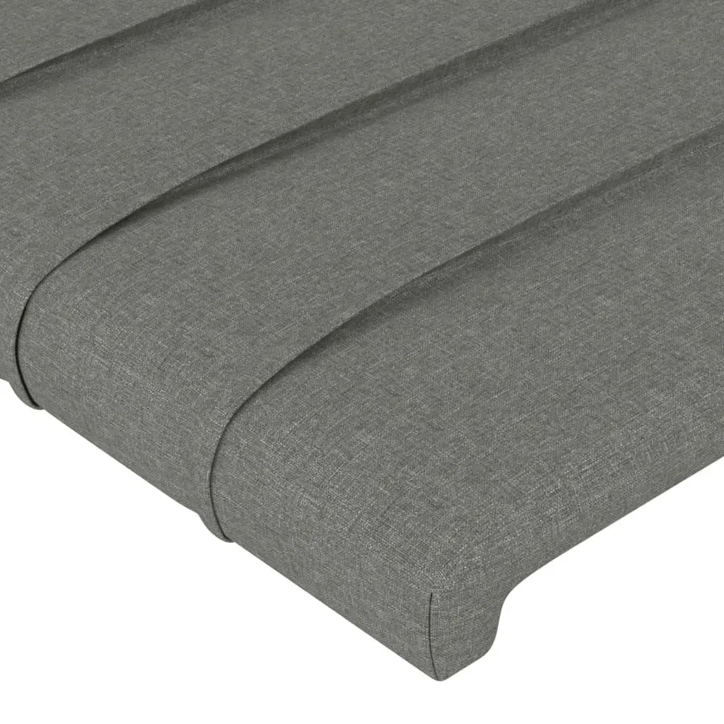 Bed Frame with Headboard Dark Grey 106x203 cm King Single Size Fabric 3283107