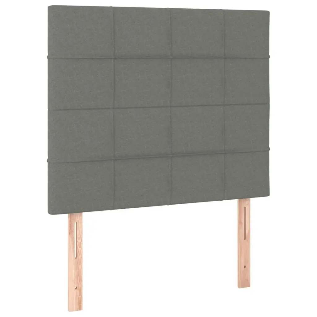 Bed Frame with Headboard Dark Grey 106x203 cm King Single Size Fabric 3283105