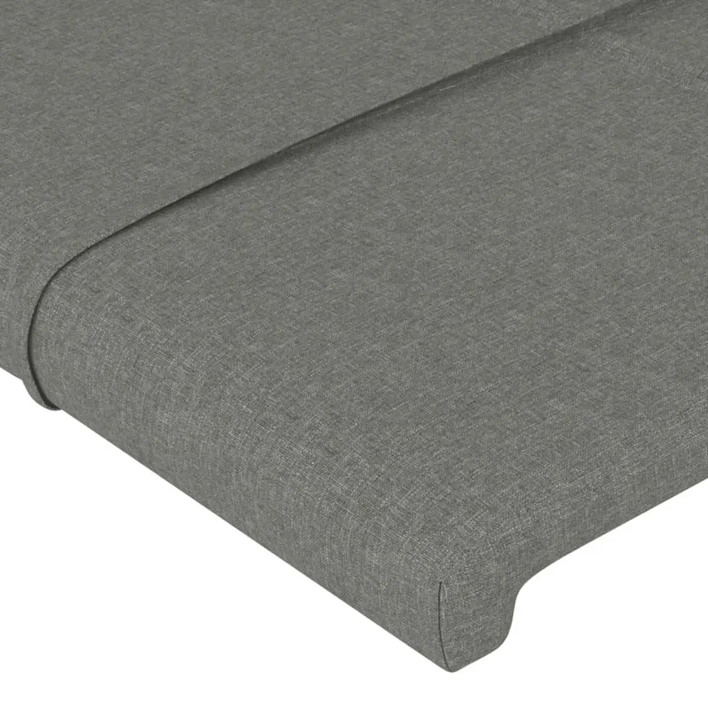 Bed Frame with Headboard Dark Grey 106x203 cm King Single Size Fabric 3283105