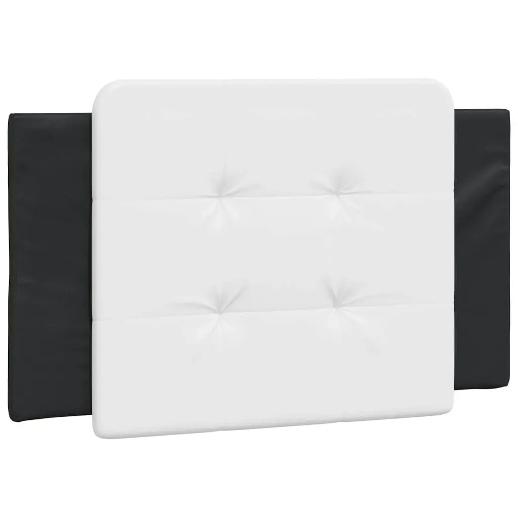 Bed Frame with Headboard Black and White 90x190 cm Faux Leather 3208154