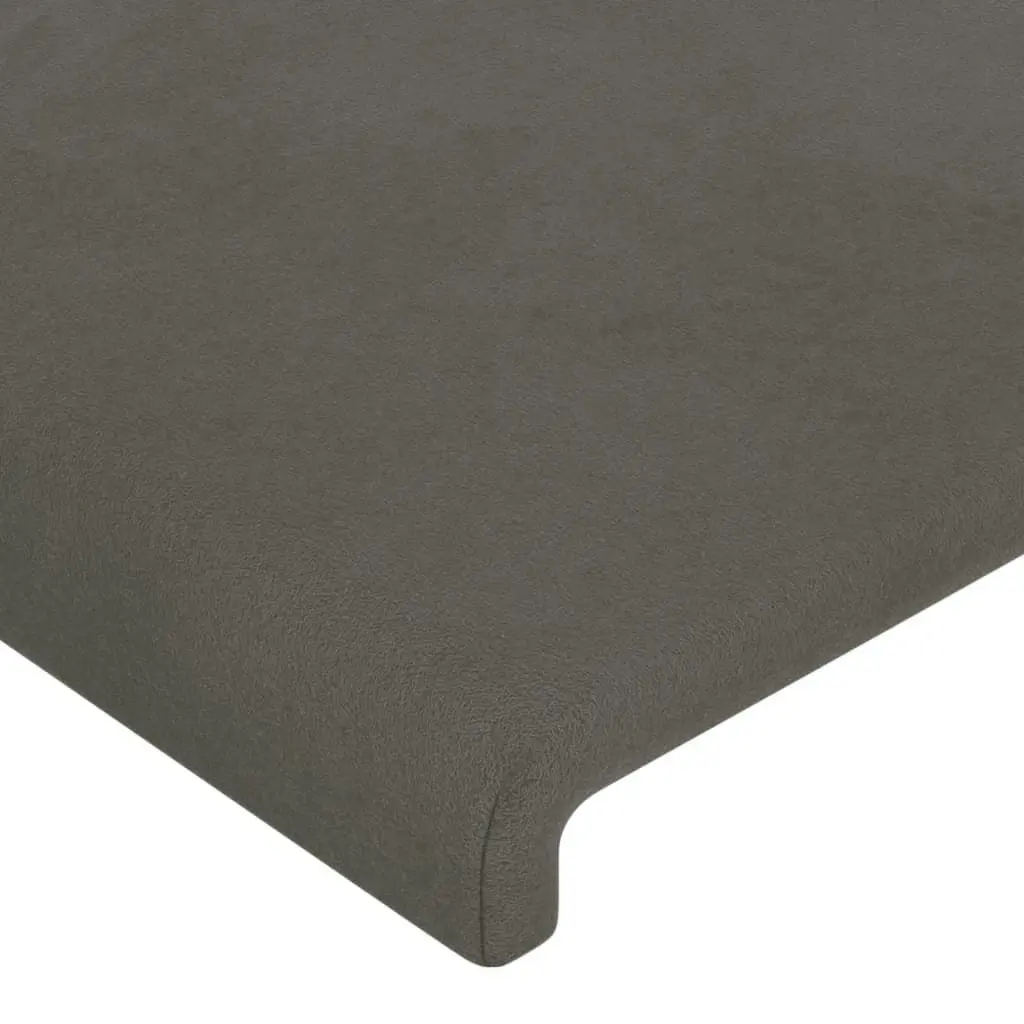 Bed Frame with Headboard Dark Grey 106x203 cm King Single Size Velvet 3283152