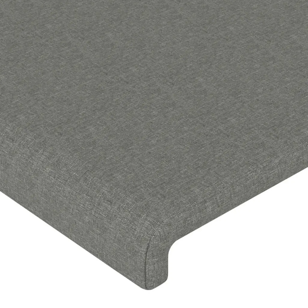 Bed Frame with Headboard Dark Grey 106x203 cm King Single Size Fabric 3283101