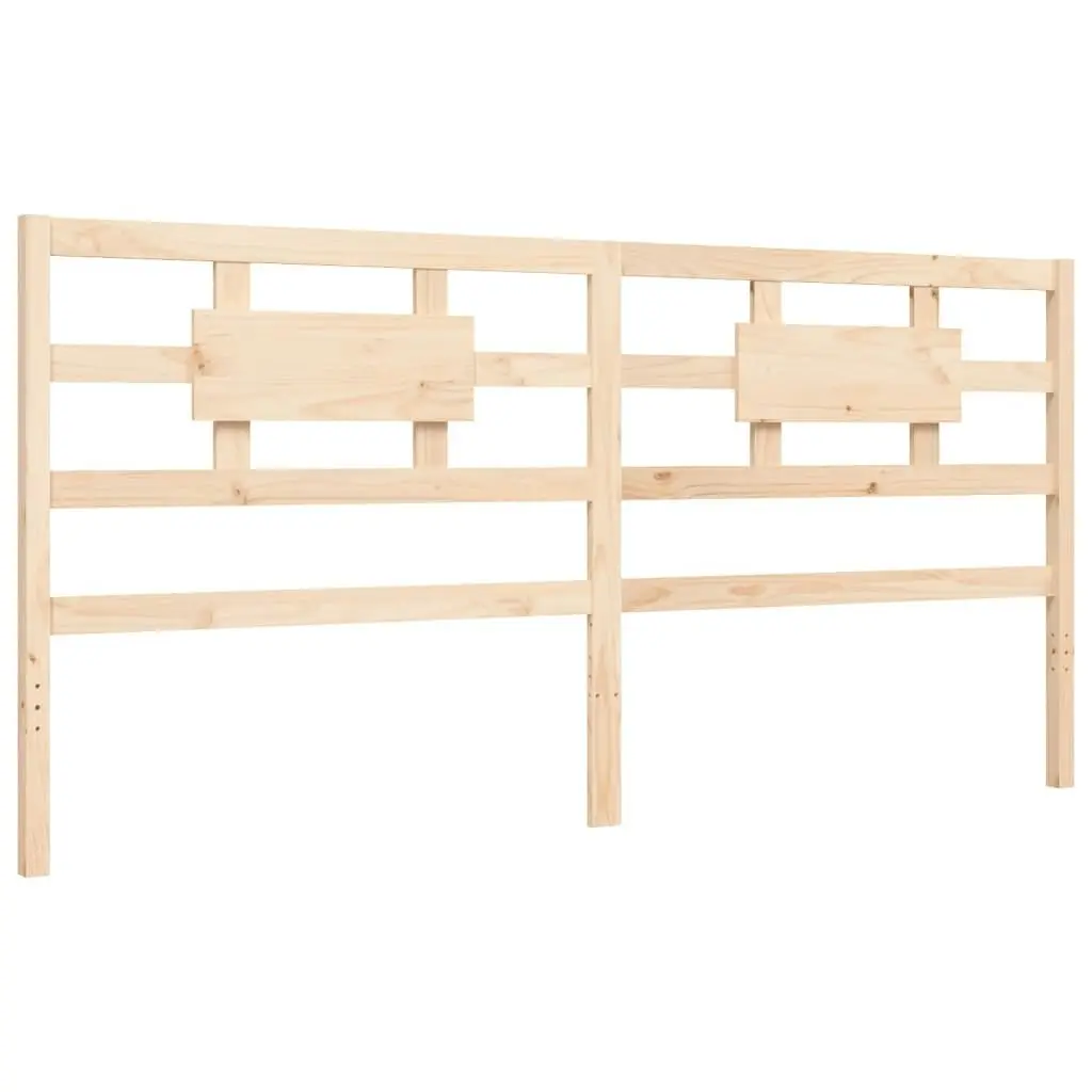 Bed Frame with Headboard 183x203 cm King Solid Wood 3192571