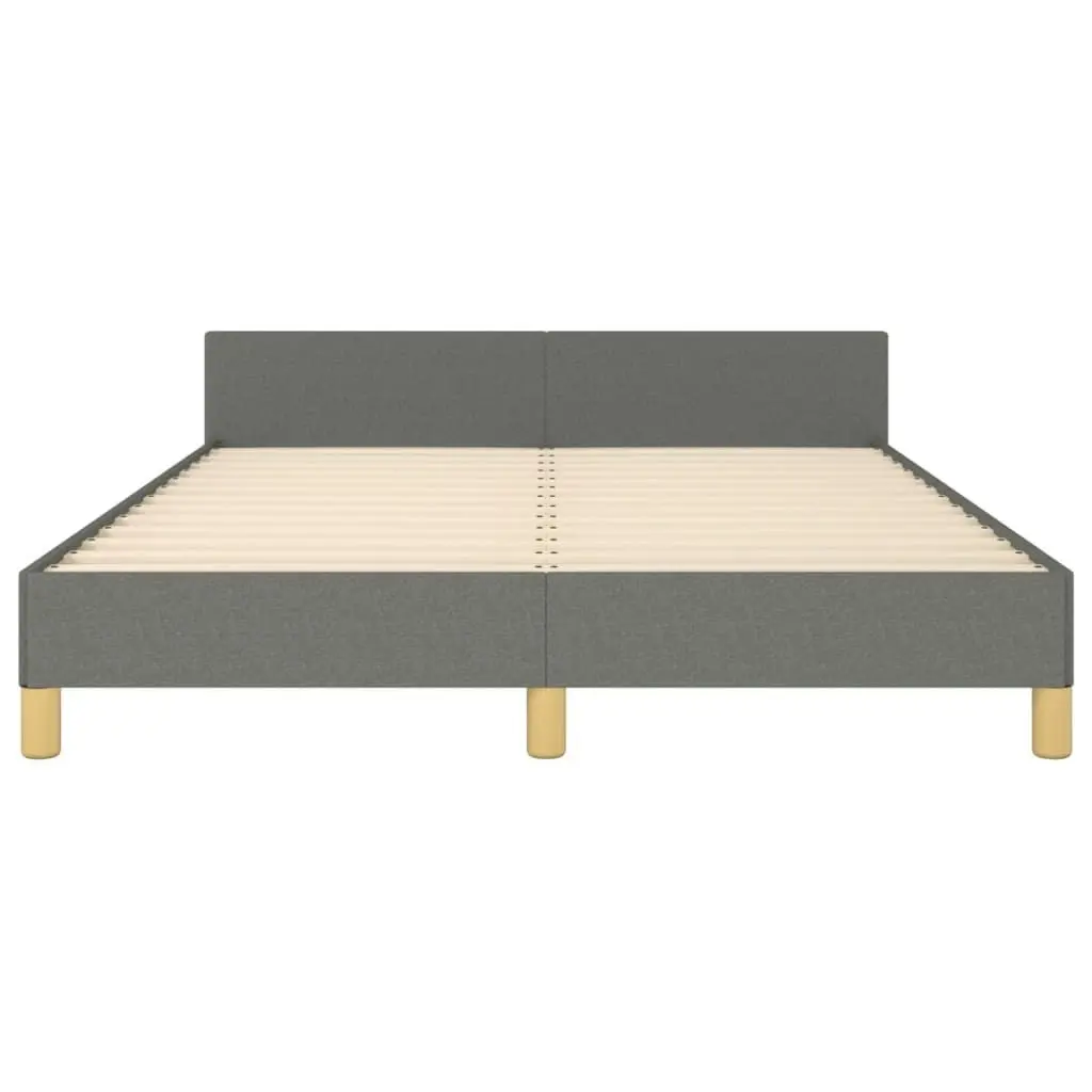 Bed Frame without Mattress Dark Grey 137x187 cm Double Fabric 3283073