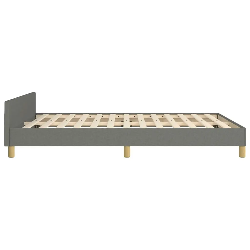 Bed Frame without Mattress Dark Grey 137x187 cm Double Fabric 3283073