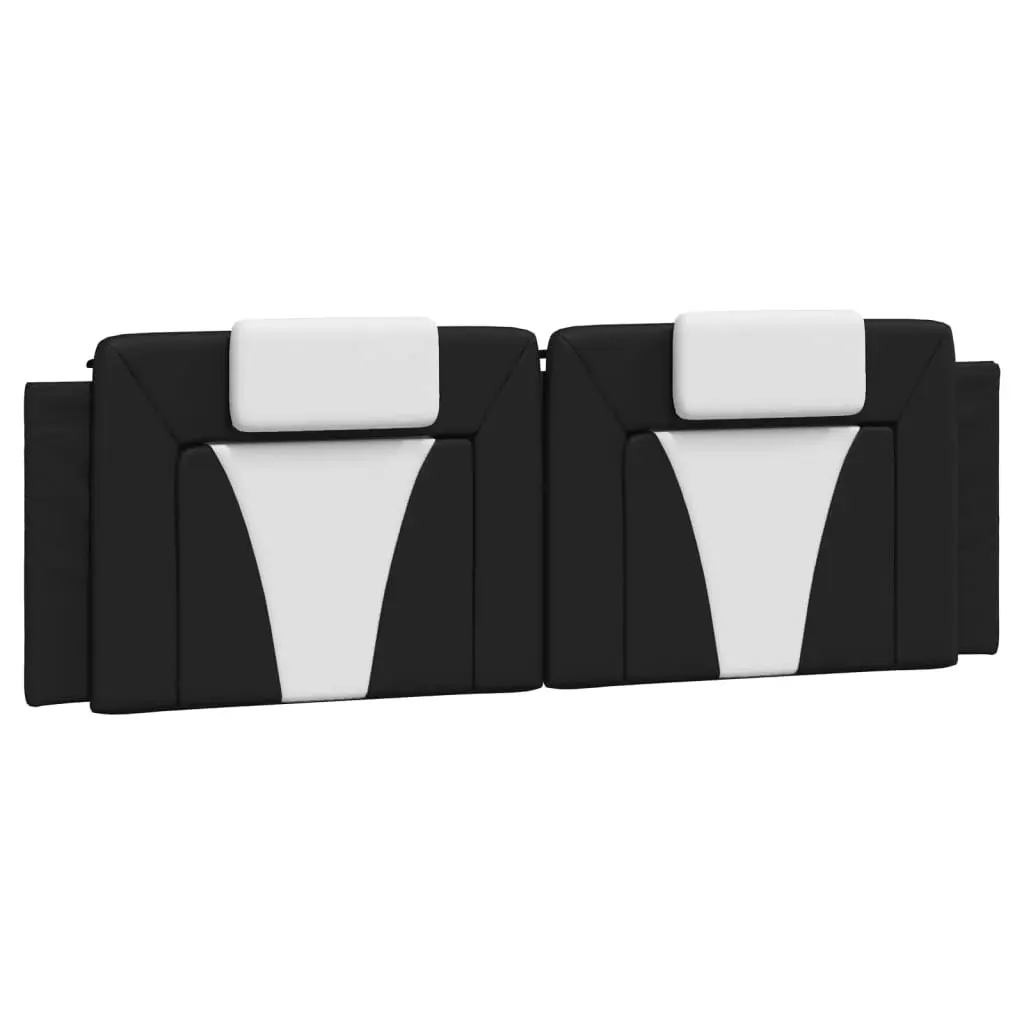 Bed Frame with Headboard Black and White 152x203 cm Faux Leather 3208271