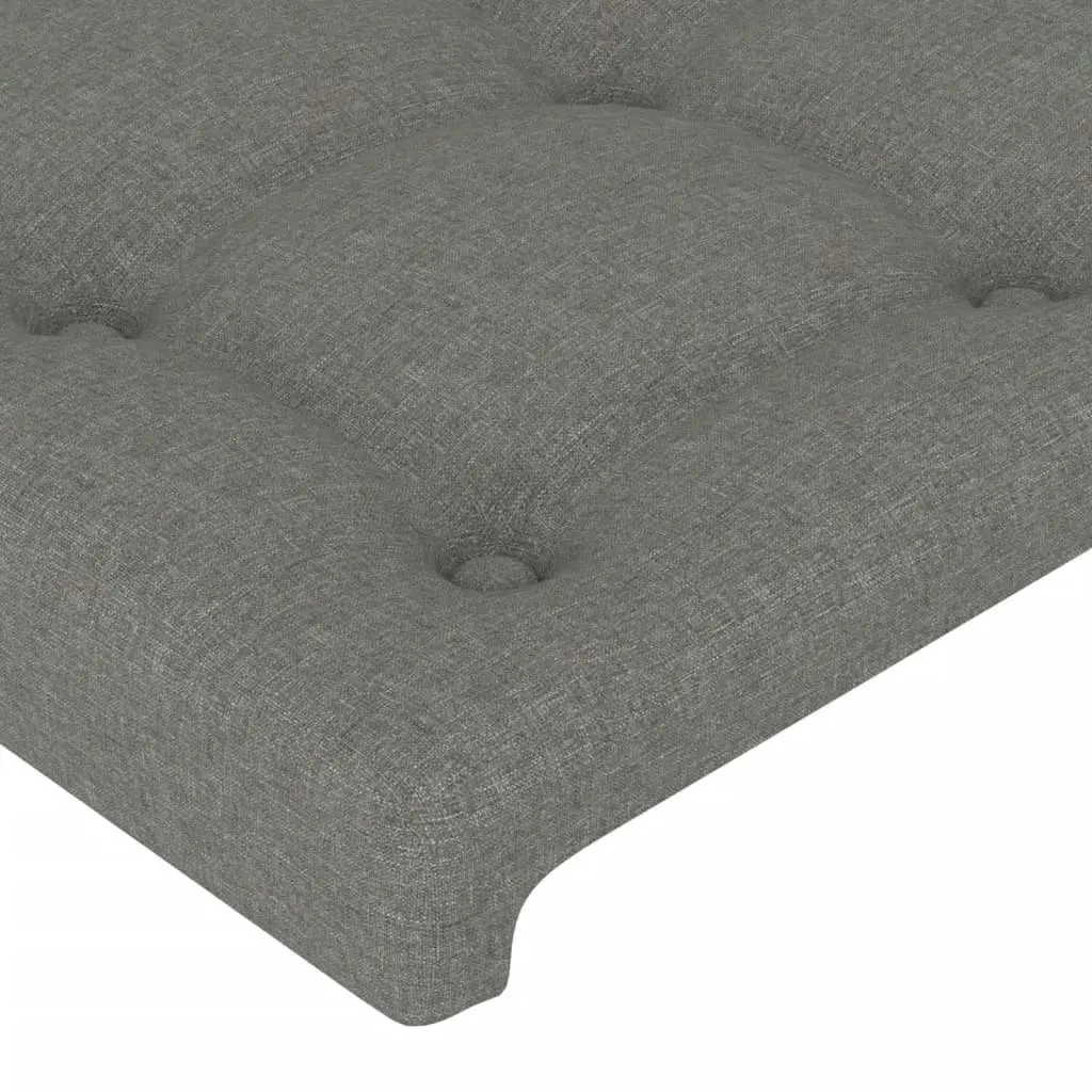 Bed Frame with Headboard Dark Grey 106x203 cm King Single Size Fabric 3283113