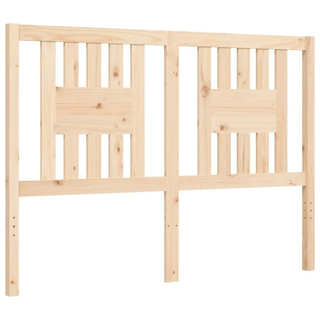 Bed Frame with Headboard 137x187 cm Double Solid Wood 3194546