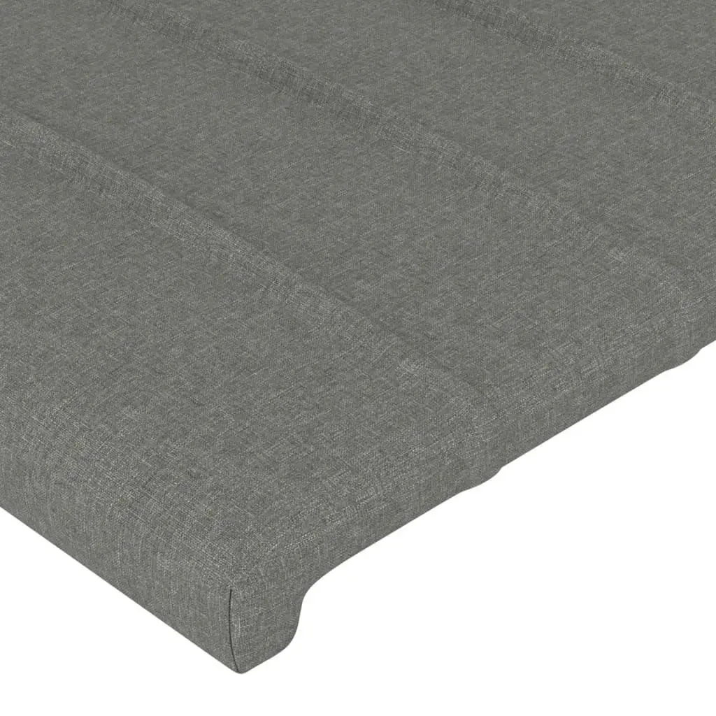 Bed Frame with Headboard Dark Grey 106x203 cm King Single Size Fabric 3283109