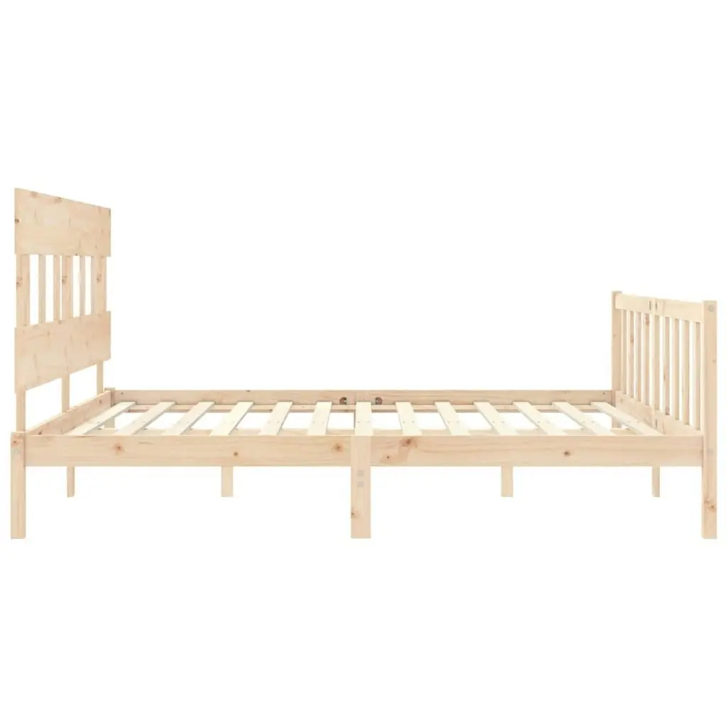 Bed Frame without Mattress 183x203 cm King Solid Wood Pine 3193351