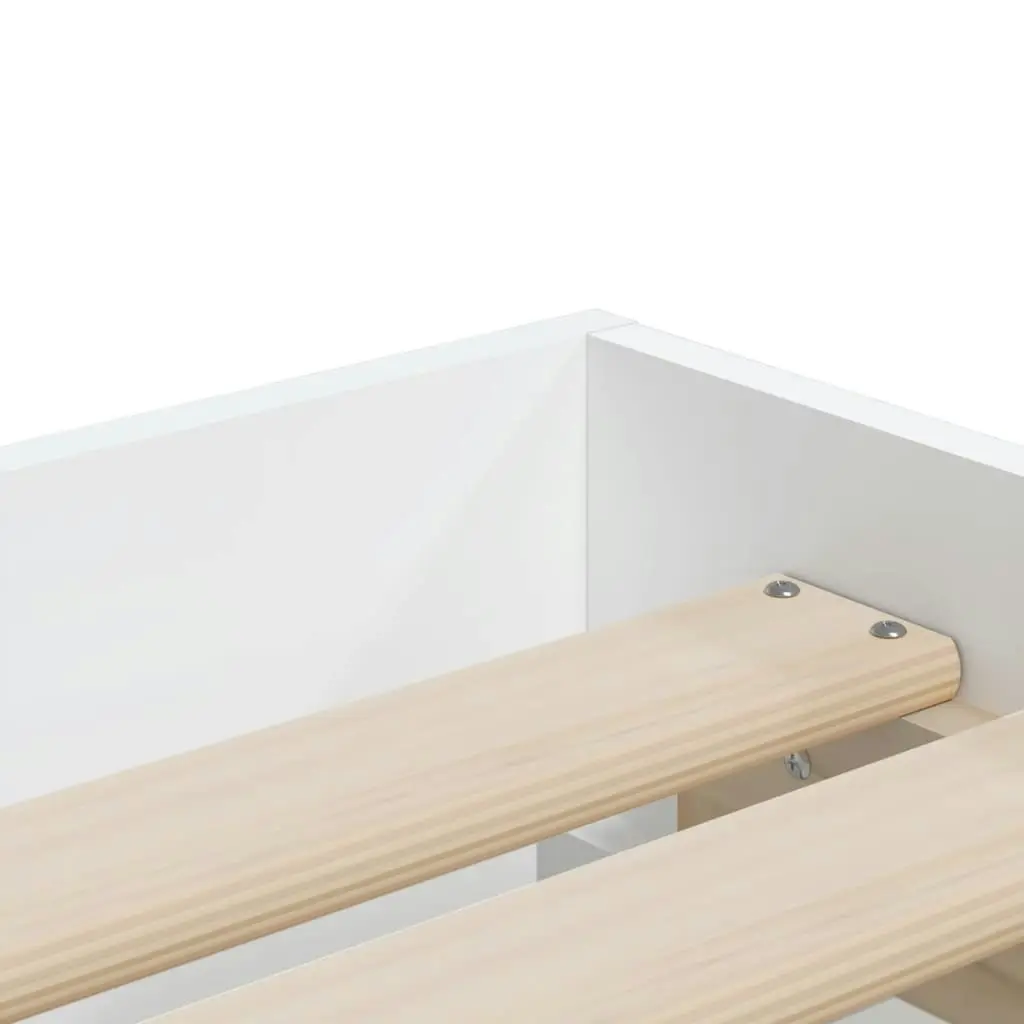 Bed Frame with Drawers without Mattress White 90x190 cm 3207322