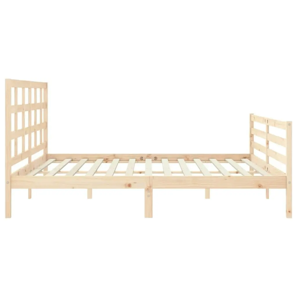 Bed Frame with Headboard 183x203 cm King Solid Wood 3194001