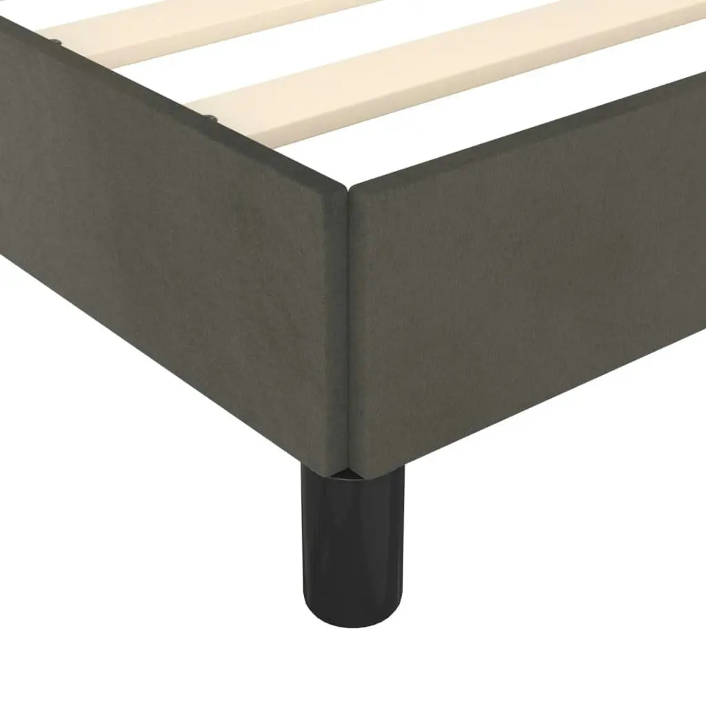 Bed Frame without Mattress Dark Grey 152x203 cm Queen Velvet 3283138