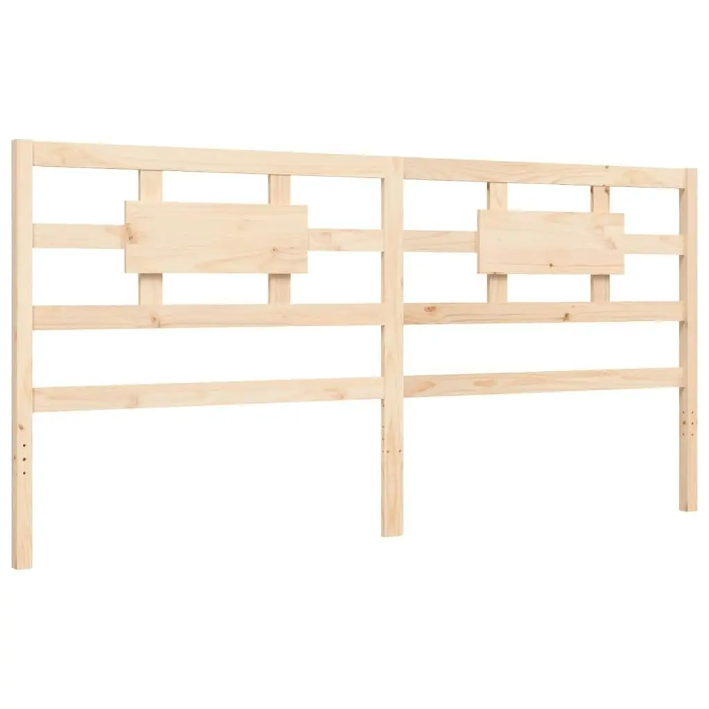 Bed Frame with Headboard 183x203 cm King Solid Wood 3194456