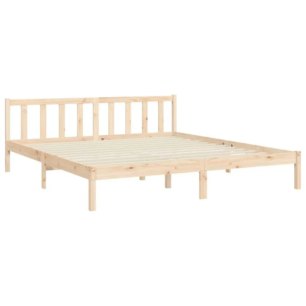 Bed Frame without Mattress 183x203 cm King Solid Wood Pine 3193481