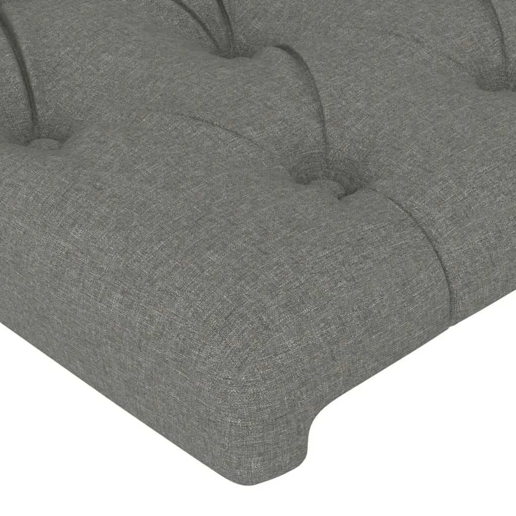 Bed Frame with Headboard Dark Grey 153x203 cm Queen Size Fabric 3283097