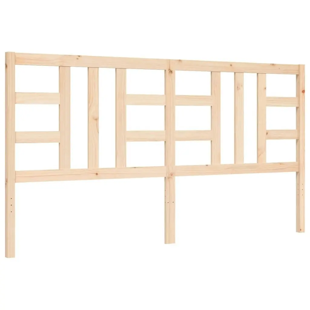 Bed Frame with Headboard 183x203 cm King Solid Wood 3193936