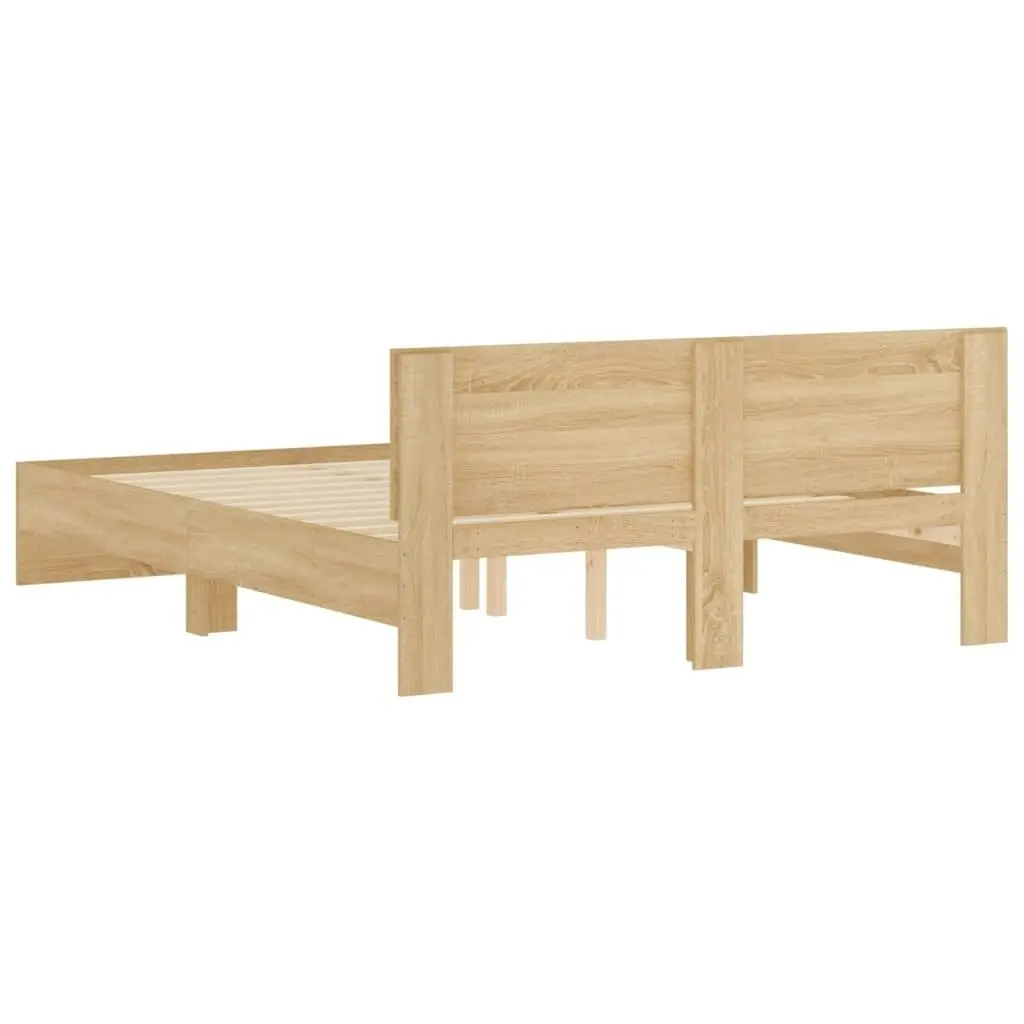 Bed Frame with Headboard Sonoma Oak 150x200 cm 3207478