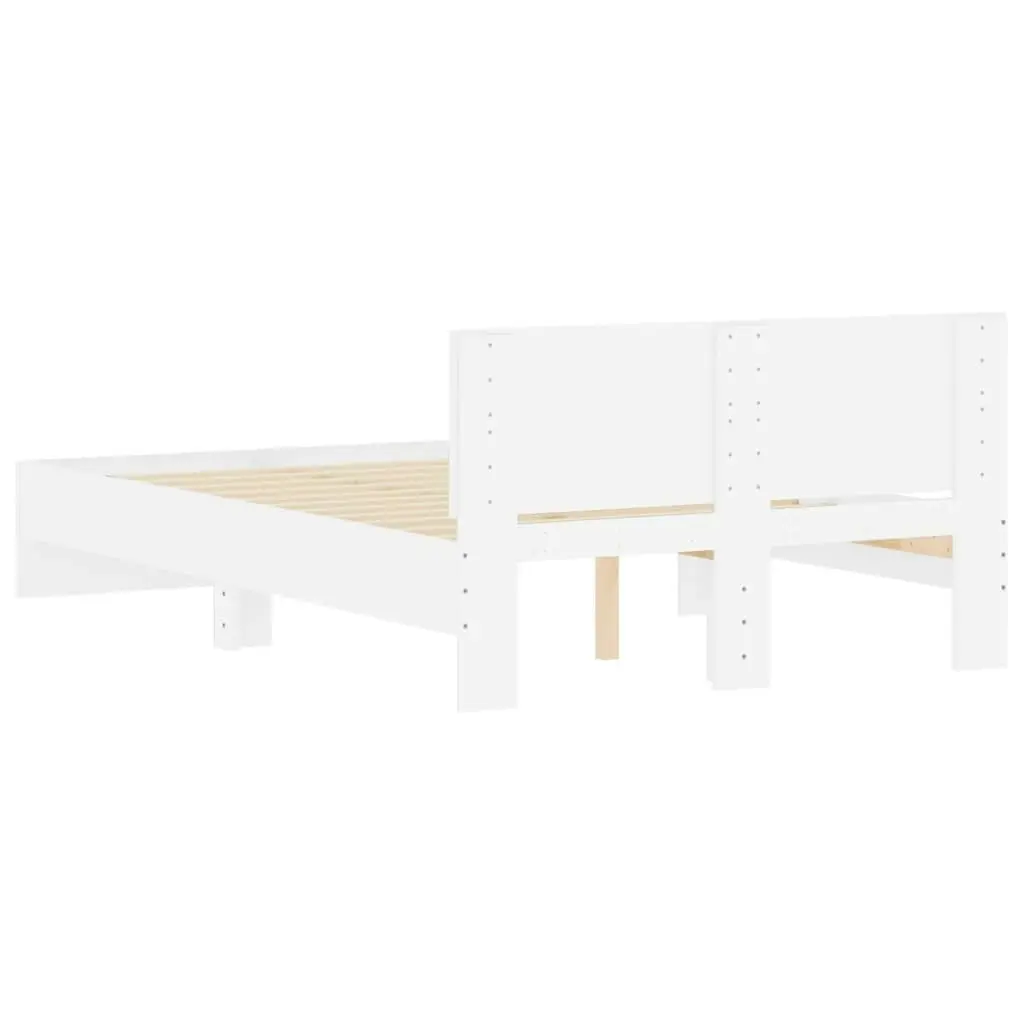 Bed Frame with Headboard White 135x190 cm 3207504