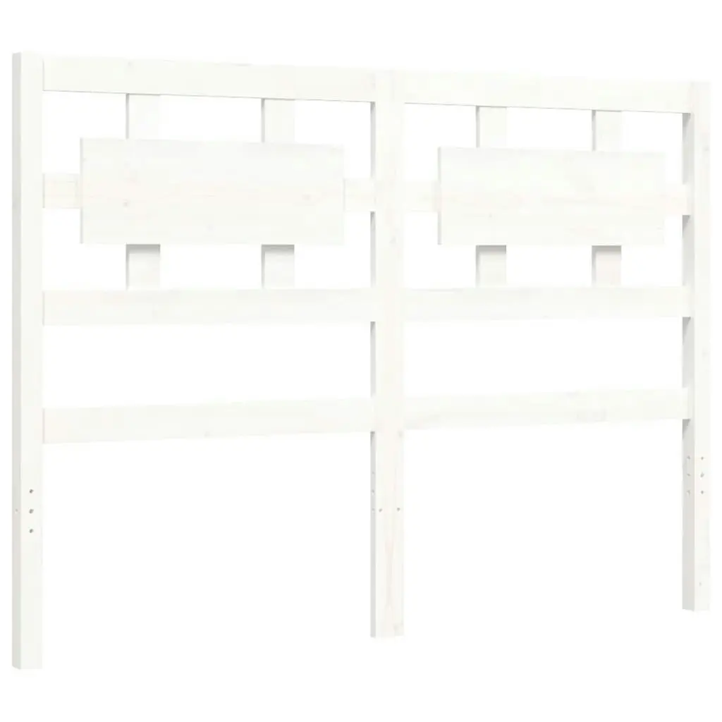 Bed Frame without Mattress White 135x190 cm Solid Wood Pine 3192532