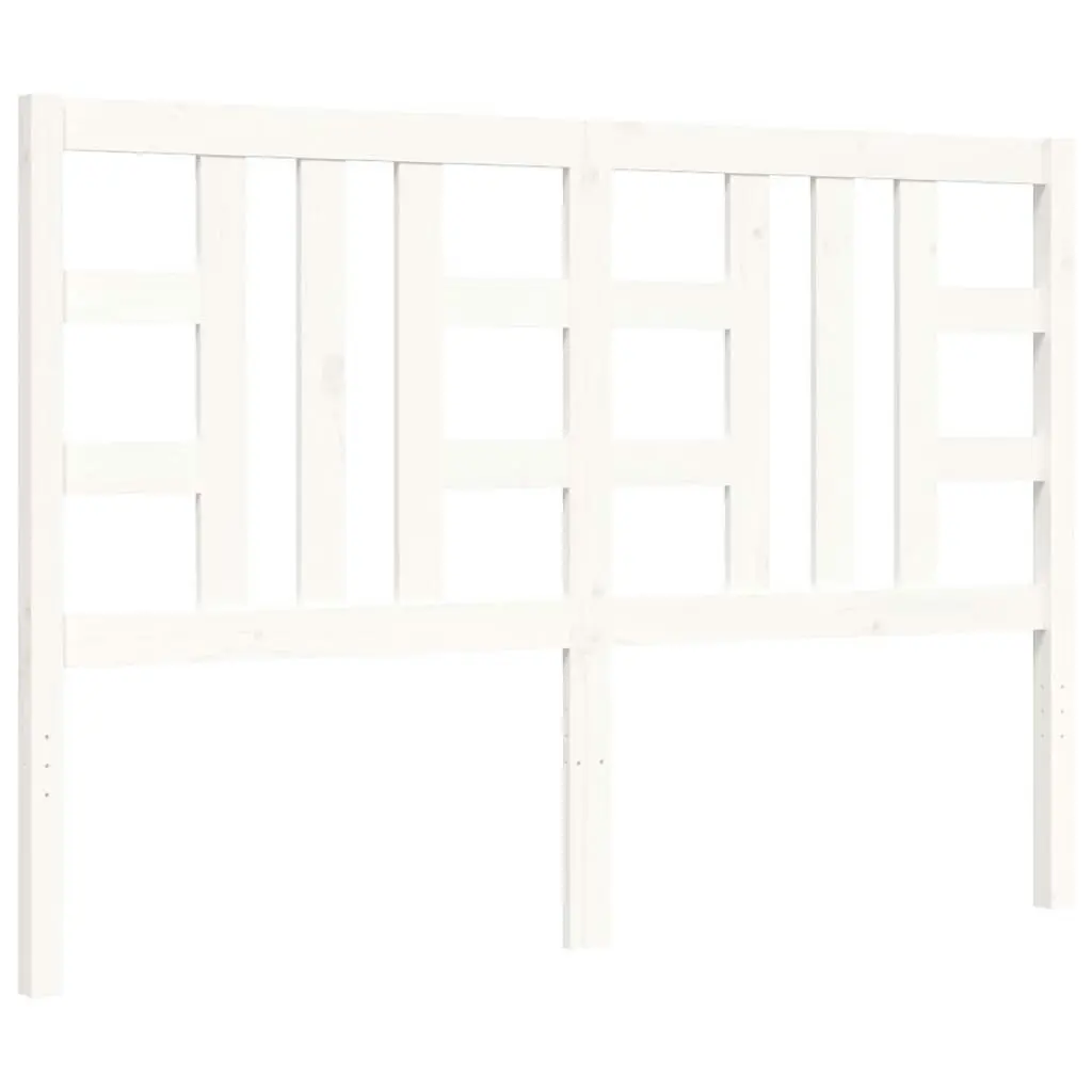 Bed Frame without Mattress White 135x190 cm Solid Wood Pine 3191947