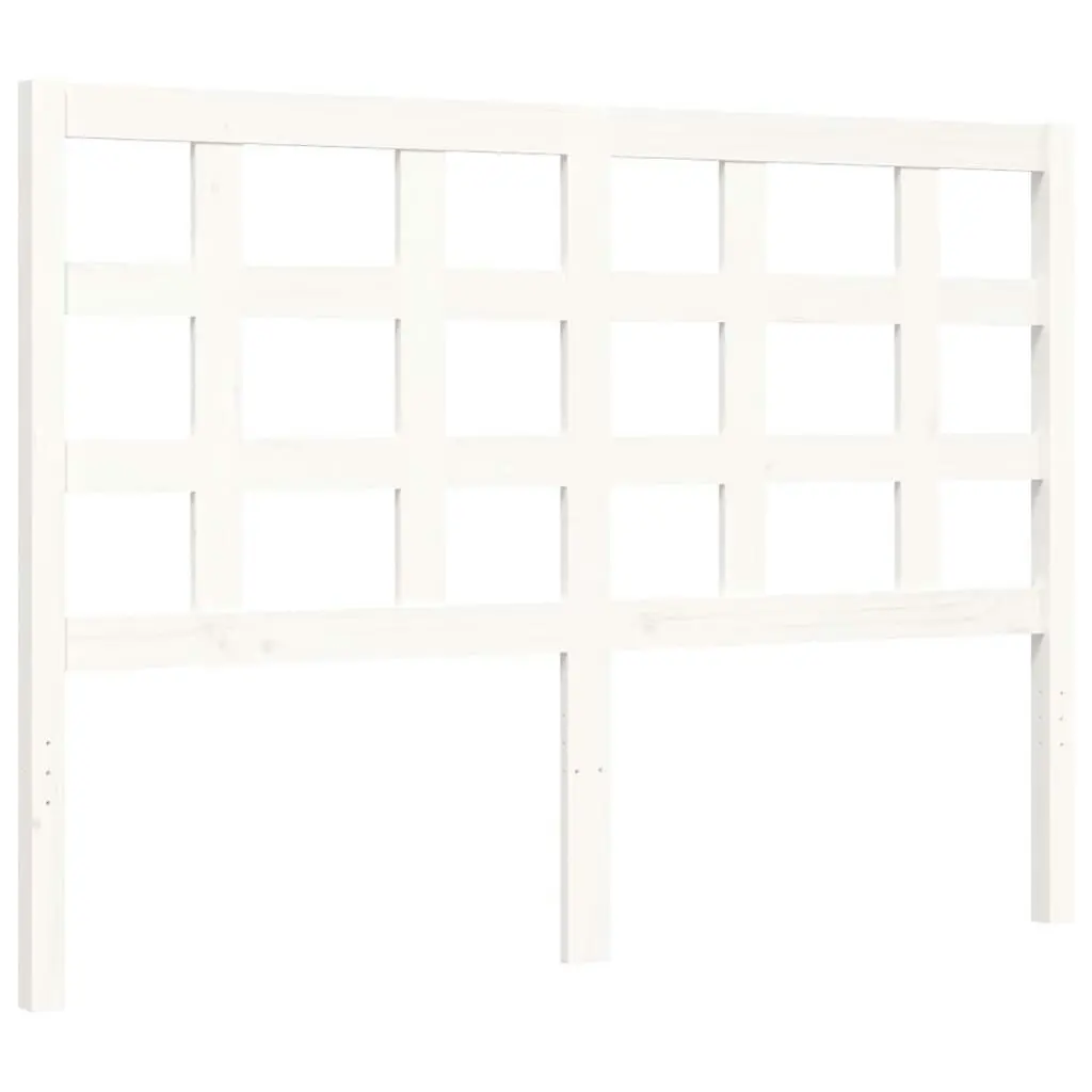 Bed Frame without Mattress White 135x190 cm Solid Wood Pine 3192077