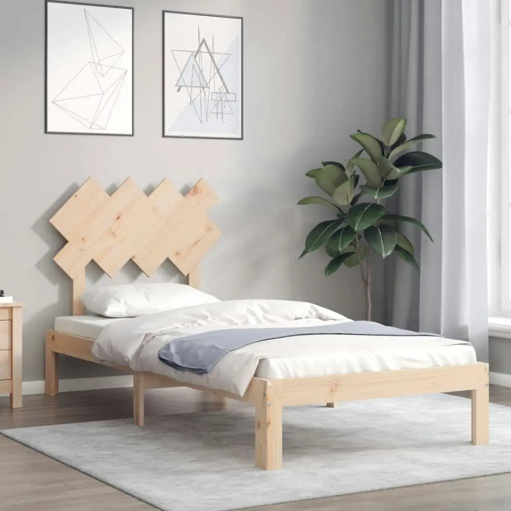 Bed Frame without Mattress 90x190 cm Solid Wood Pine 3193691