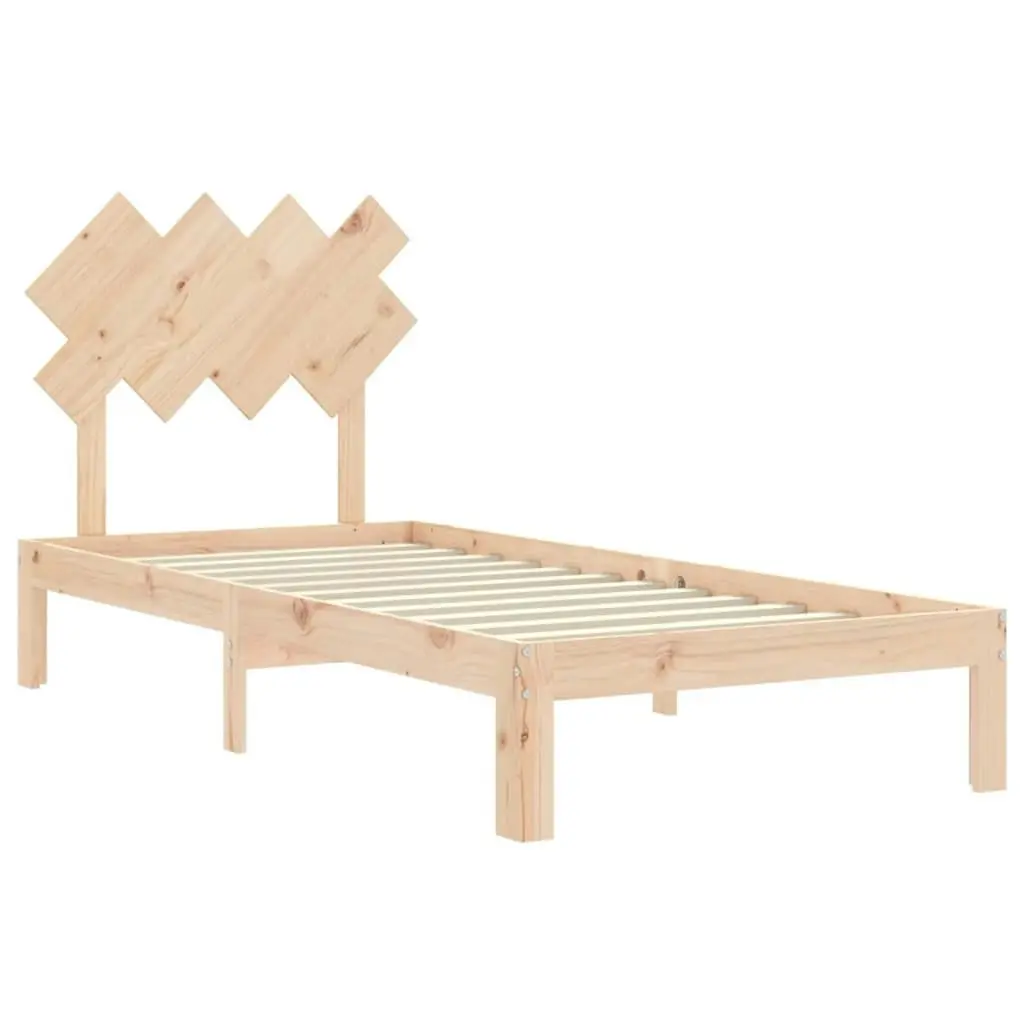 Bed Frame without Mattress 90x190 cm Solid Wood Pine 3193691