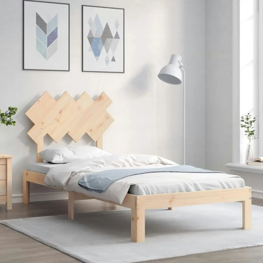 Bed Frame without Mattress 90x190 cm Solid Wood Pine 3193691