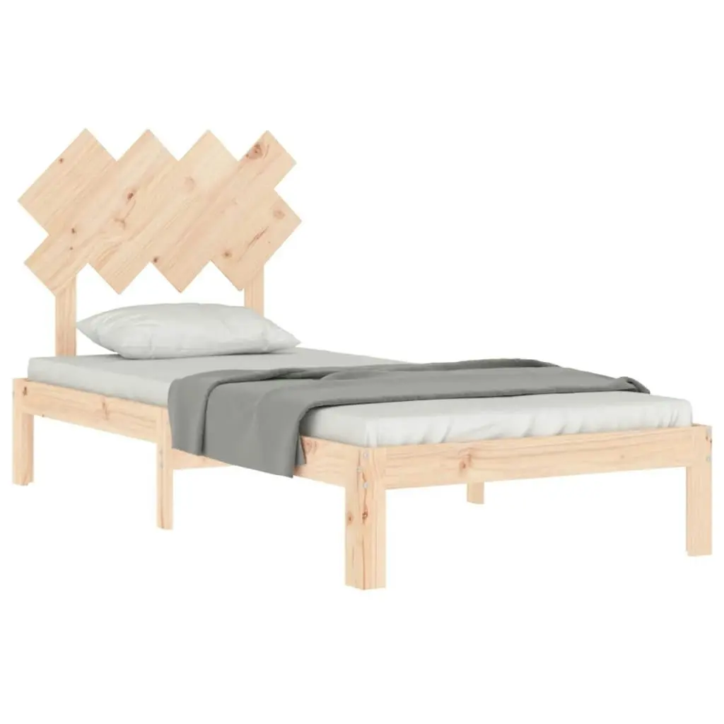 Bed Frame without Mattress 90x190 cm Solid Wood Pine 3193691