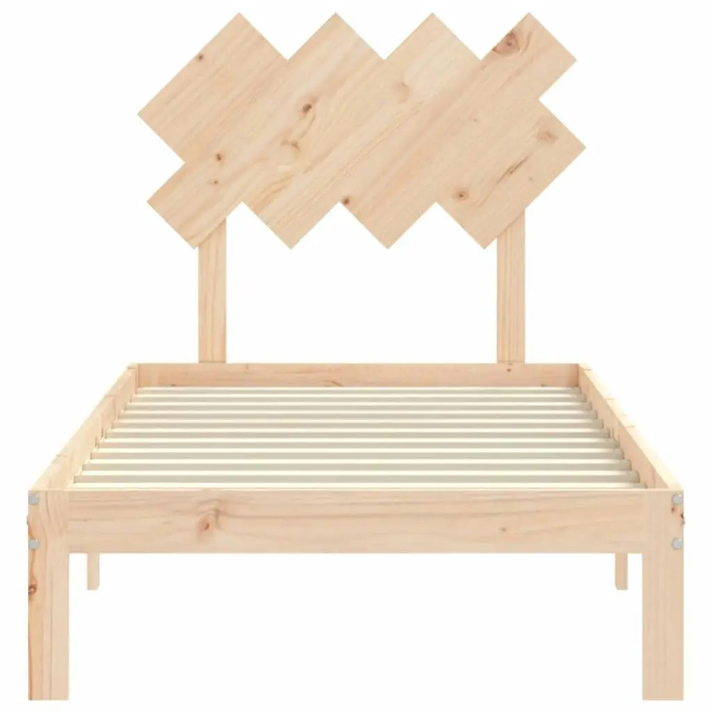 Bed Frame without Mattress 90x190 cm Solid Wood Pine 3193691