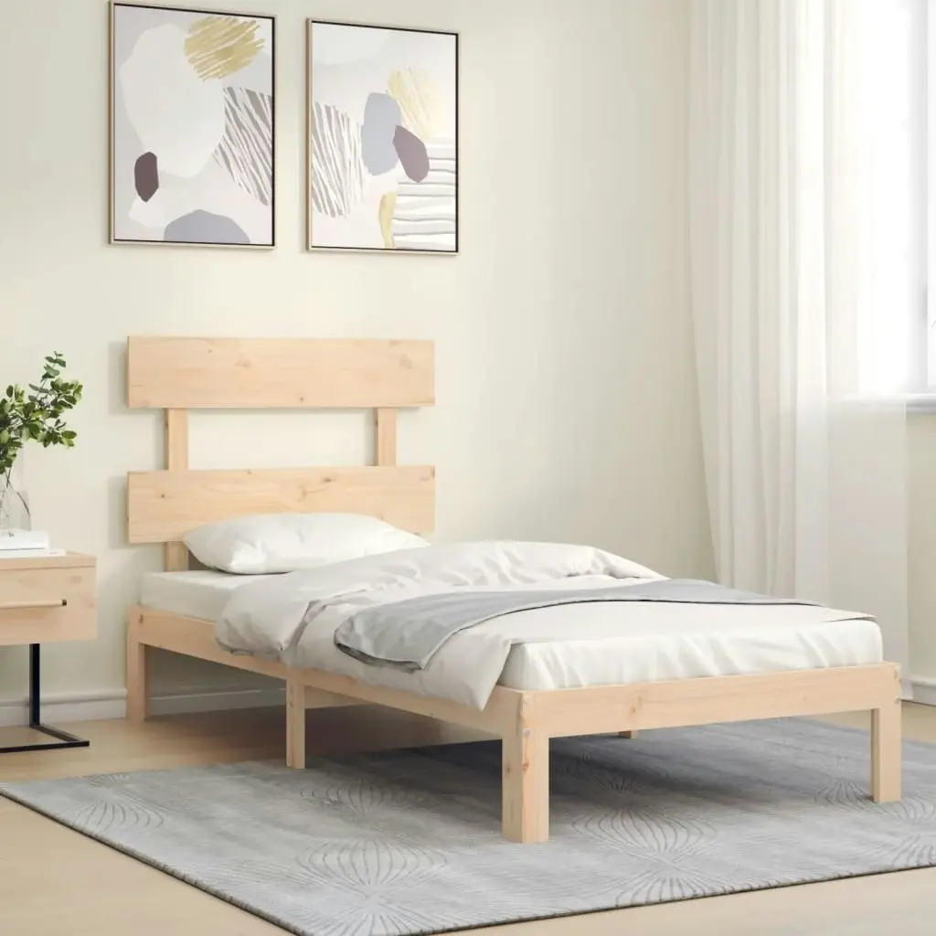 Bed Frame without Mattress 90x190 cm Solid Wood Pine 3193496