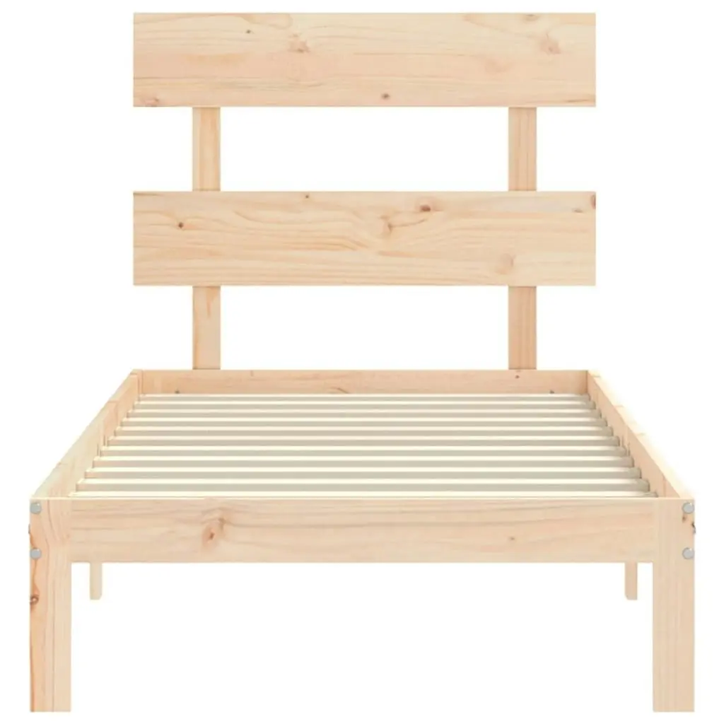 Bed Frame without Mattress 90x190 cm Solid Wood Pine 3193496