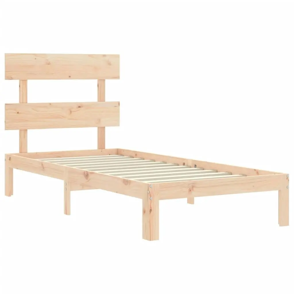 Bed Frame without Mattress 90x190 cm Solid Wood Pine 3193496