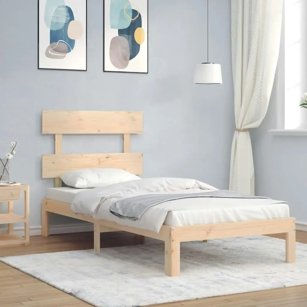 Bed Frame without Mattress 90x190 cm Solid Wood Pine 3193496