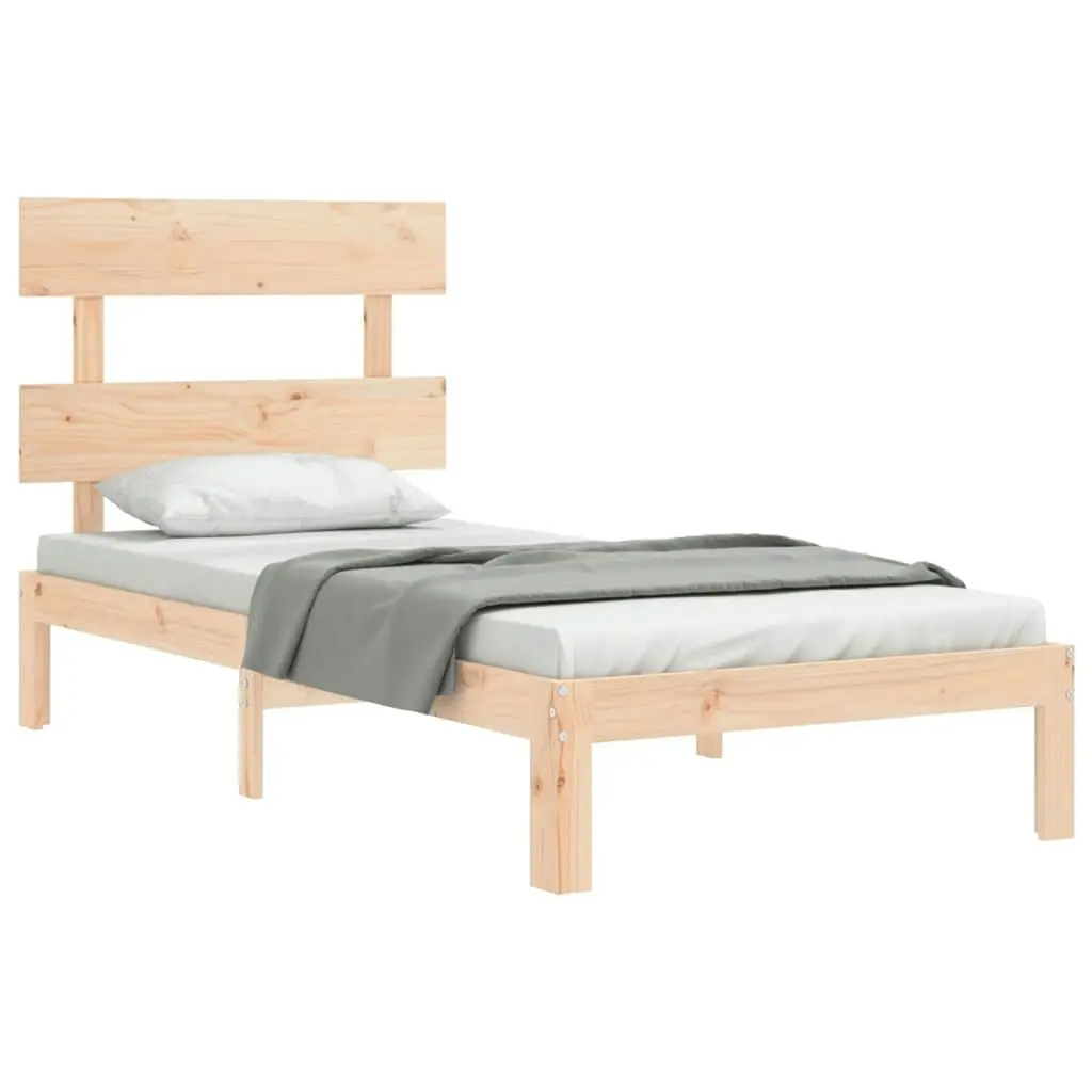 Bed Frame without Mattress 90x190 cm Solid Wood Pine 3193496