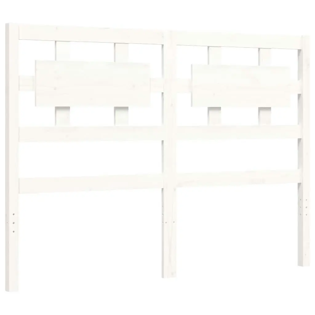 Bed Frame without Mattress White 135x190 cm Solid Wood 3194417