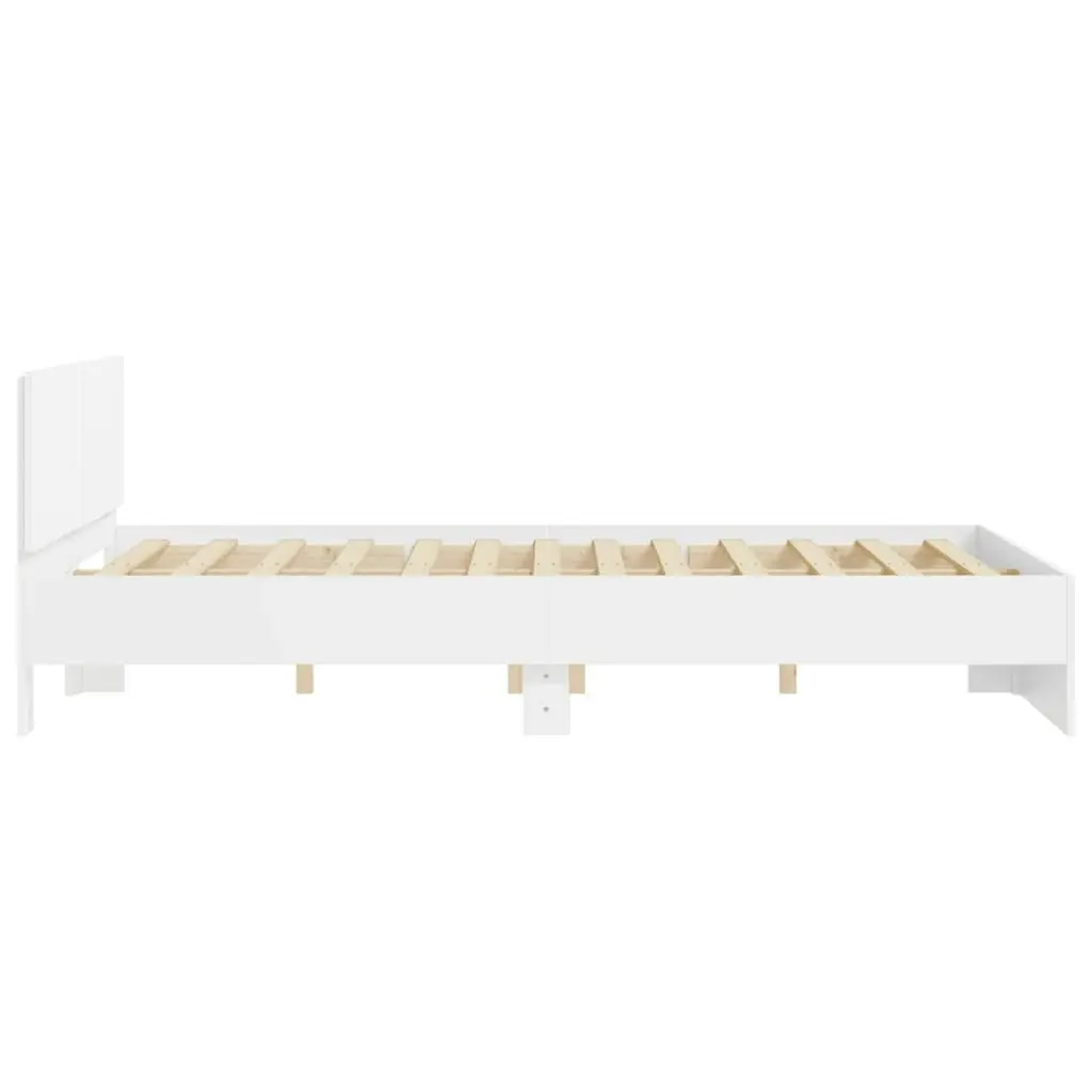 Bed Frame with Headboard White 150x200 cm 3207476