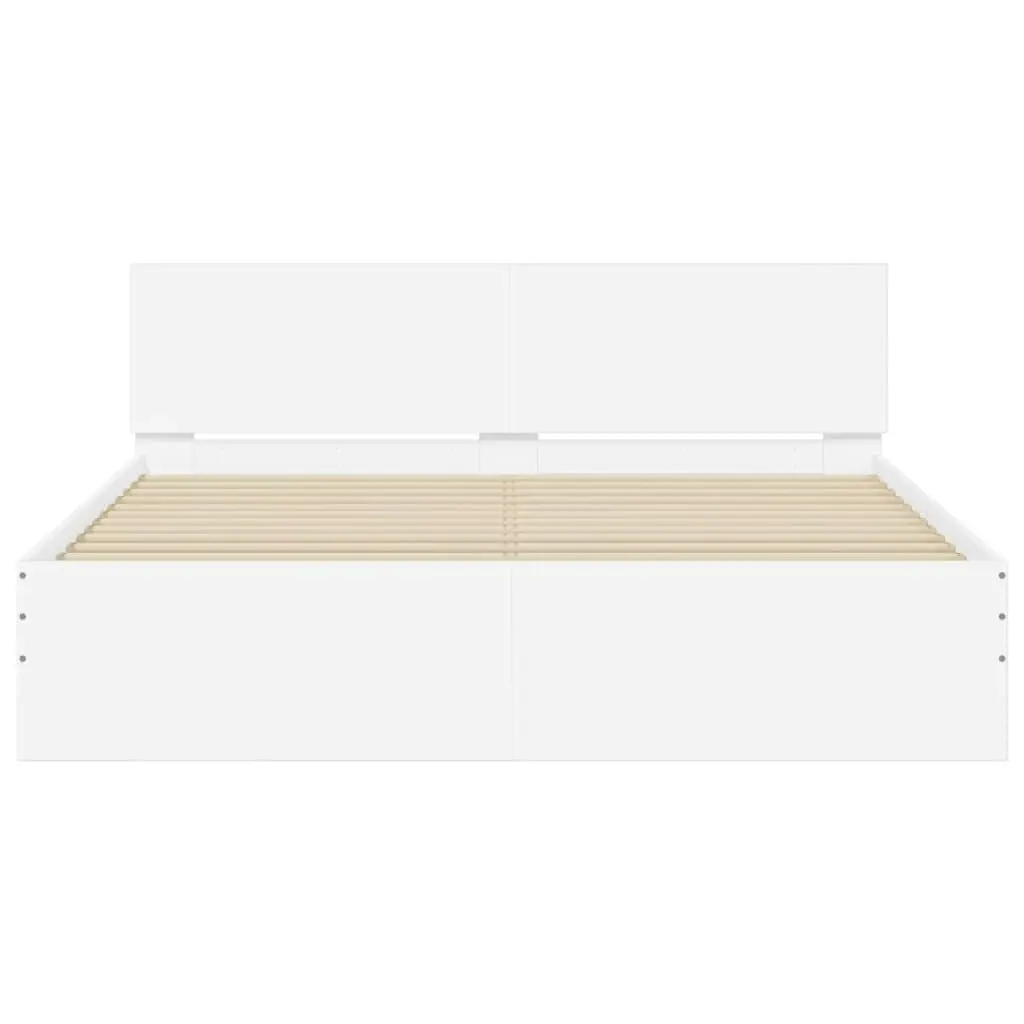 Bed Frame with Headboard White 150x200 cm 3207476