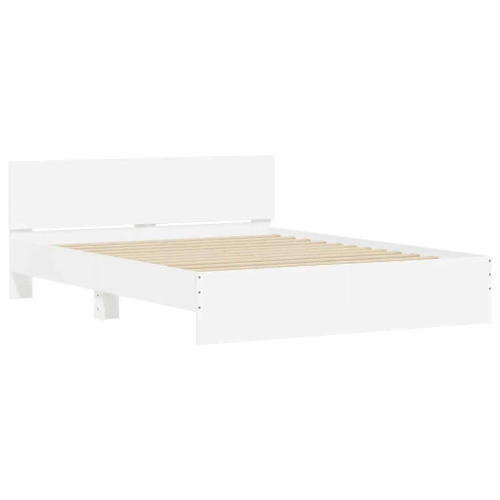 Bed Frame with Headboard White 150x200 cm 3207476