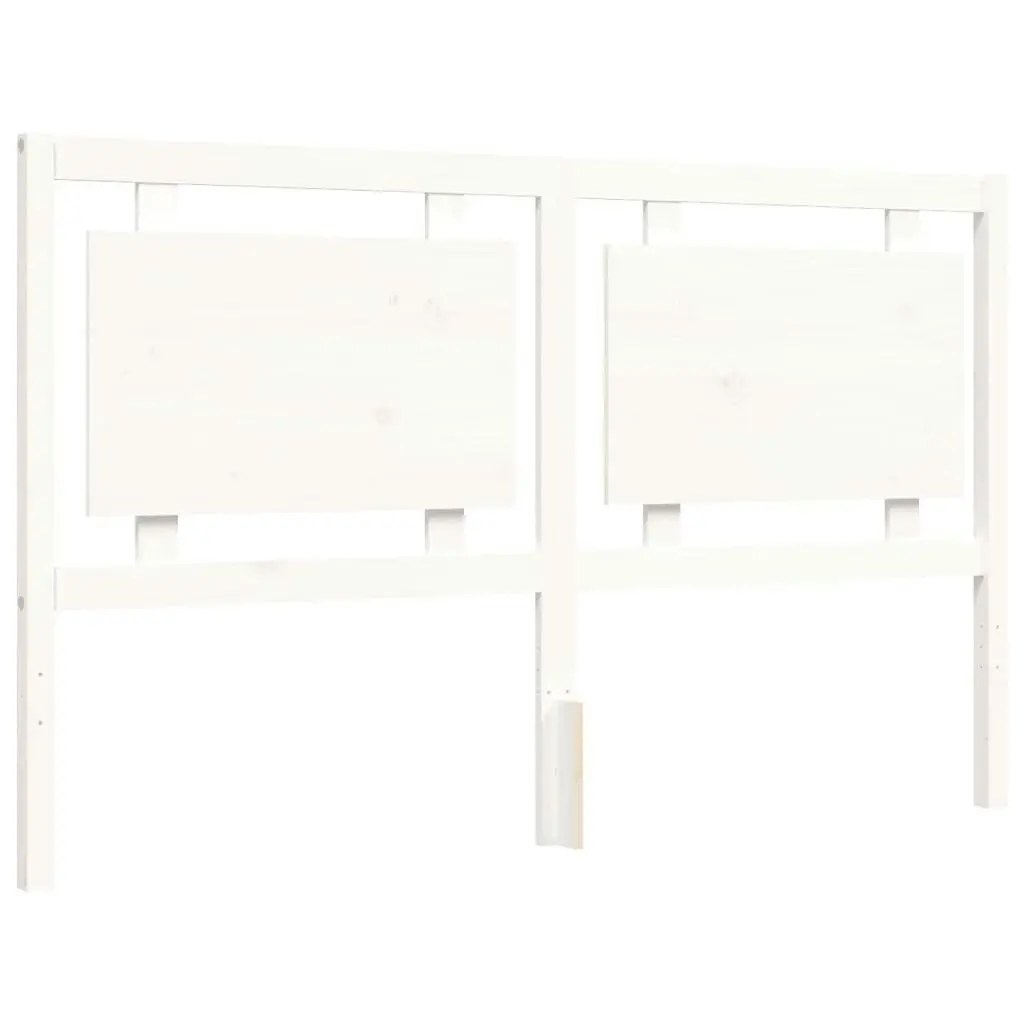 Bed Frame without Mattress White 150x200 cm Solid Wood Pine 3192172