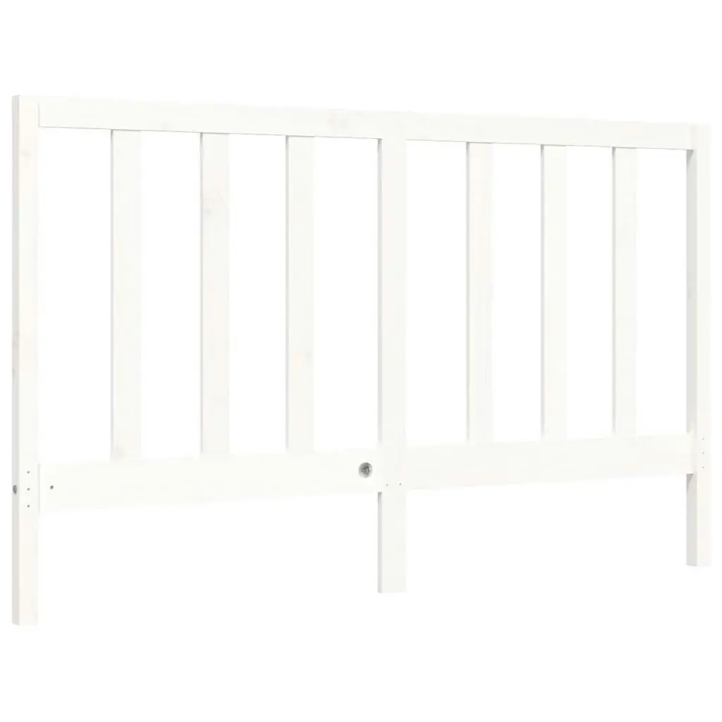 Bed Frame without Mattress White 150x200 cm Solid Wood Pine 3193797