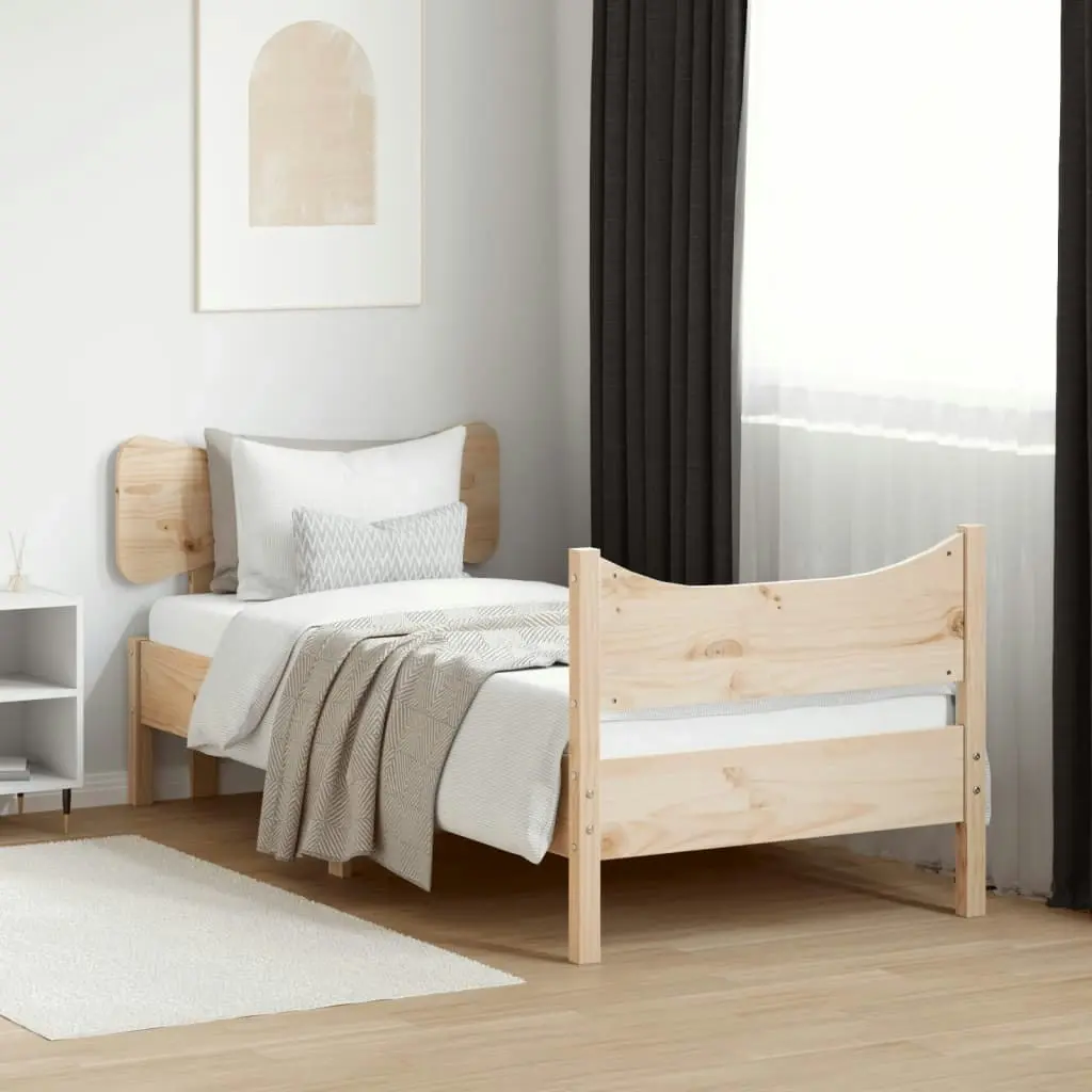 Bed Frame without Mattress 90x190 cm Solid Wood Pine 3216402